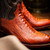 Denver Genuine Ostrich Leg Skin Cognac Cowboy Boot | Marco Di Milano Western Boots