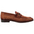 Bracco Burnished Suede Ornament Tan Slip On | Mezlan Dress Loafer for Men