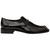 Accola Hi-Shine Textured Black Slip On | Mezlan Dress Loafer for Men