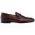 Marinelli Deerskin Ornament Burgundy Moc Toe Slip On | Mezlan Dress Loafer for Men