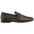 Marinelli Deerskin Ornament Olive Moc Toe Slip On | Mezlan Dress Loafer for Men