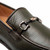 Marinelli Deerskin Ornament Olive Moc Toe Slip On | Mezlan Dress Loafer for Men