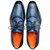 Bowery Calfskin/Deerskin Navy Multi Derby | Mezlan of Spain Dress Shoes for Men