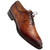 Tribeca Laser Print Patina Calfskin Cognac Rust Oxford | Mezlan Dress Shoes for Men