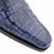 Mezlan Anderson blue crocodile shoe showing scale texture