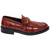 Mauri Men’s Alligator Skin Moc Toe Chapel Gold Dress Loafers