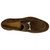 Top-down view of the Miami loafer's bit hardware detail on brown suede