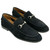 Alan Payne Men's Miami Black Italian Suede Leather Bit Moc Toe Loafer