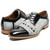 Stacy Adams Men’s Black/Grey Patent Cut-Out Oxford Shoes