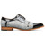 Stacy Adams Men’s Black/Grey Patent Cut-Out Oxford Shoes