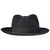 Stetson Whippet Fedora Black Teardrop Crown Hat with Royal Deluxe Fur Felt 
