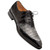 Mezlan of Spain Westside Two-Tone Genuine Crocodile Skin Oxford Dress Shoes in Grey/Black