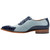 Stacy Adams Tarango Dark Blue Multi Crocodile and Lizard Print Leather Modified Cap Toe Oxford Shoes for Men
