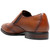Stacy Adams Lockwood Burnished Cognac Leather Wingtip Ornament Slip On Dress Shoes for Men