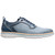 Stacy Adams Sebert Plain Toe Navy Burnished Textile Elastic Lace Sneakers for Men