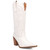Hensley Leather White-on-White Embroidered Wooden Block Heel Snip Toe Women Boot | Dingo Western Cowgirl Boots