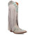 Tequila Sunrise Suede Off-White with Turquoise Embroidered Fringe Snip Toe Women Boot | Dingo Western Cowgirl Boots