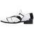 Stacy Adams Calandro Croco & Lizard Print Black w/White City Sandal for Men