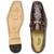 Belvedere Men’s Bortolo Brown Full Quill Ostrich Moc Toe Slip-On Loafer