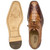 Belvedere Men’s Domenico Genuine Caiman Saddle & Brown Brogue Lace-Up Derby Shoes
