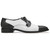 Belvedere Men’s Batta Genuine Ostrich Leg Black & White Lace-Up Derby Dress Shoes