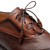 Mezlan Nord Cognac Burnished Calfskin Wing Tip Oxford Brogue Dress Shoe