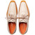 Mezlan Muro Camel & Bone Calfskin Two-Tone Moc Toe Derby Dress Shoes