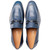 Mezlan Men’s Rios II Flex Jeans Blue Ornament Calfskin Moc Toe Dress Loafer