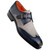 Mezlan Men’s Wingtip Monk Strap Spectator Blue/Grey Two-Tone Dress Shoes