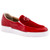 Mauri Men’s Leisure Moc Toe Red Patent Leather & Velvet Loafers