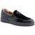 Mauri Men’s Leisure Moc Toe Black Patent Leather & Velvet Loafer