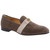 MAURI Acre Velvet Baby Crocodile Leather Strip Grey Loafers