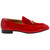 MAURI Men’s Bliss Red Patent & Velvet Tassel Moc Toe Loafers