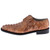 MAURI Men’s Pitti Cognac Hornback & Baby Croc Leather Derby Shoes