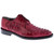 MAURI Men’s Pitti Red Hornback & Baby Croc Leather Derby Shoes