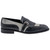 MAURI Men’s Kiltie Black Grey Alligator, Calf & Suede Loafers
