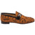 MAURI Men’s Trigator Copper Fabric Horsebit  Moc Toe Loafer