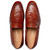 Mezlan Nogale Brandy Ostrich Leather Moc Toe Penny Loafers