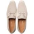Mezlan Men's Saona Bone Calf/Linen Moc Toe Slip-On Loafer
