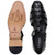 Studio BELVEDERE SHOES Men's Elio Black Open-Toe Italian Deerskin Leather Luxury Sandal
