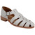 Belvedere Shoes Men's Elio White Open-Toe Italian Deerskin Leather Luxury Sandal