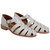 Belvedere Shoes Men's Elio White Open-Toe Italian Deerskin Leather Luxury Sandal