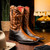 Marco Di Milano Men’s Missouri Genuine Python Skin Square Toe Cowboy Boot