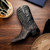 Marco Di Milano Men’s Missouri Genuine Python Skin Square Toe Cowboy Boot