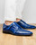 Marco Di Milano Men’s Electric Blue Ostrich Leg Double Monk Strap Shoe NAPOLI