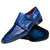Marco Di Milano Men’s Electric Blue Ostrich Leg Double Monk Strap Shoe NAPOLI