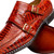 Marco Di Milano Men’s Rustic Cognac Ostrich Leg Double Monk Strap Shoe NAPOLI