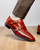 Marco Di Milano Men’s Rustic Cognac Ostrich Leg Double Monk Strap Shoe NAPOLI