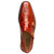 Marco Di Milano Men’s Rustic Cognac Ostrich Leg Double Monk Strap Shoe NAPOLI