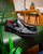 Marco Di Milano Men’s Black Ostrich Leg Double Monk Strap Shoe NAPOLI